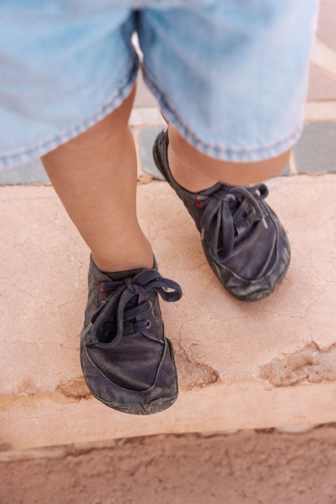 Wildling Tanuki barefoot shoes for kids make good travel shoes