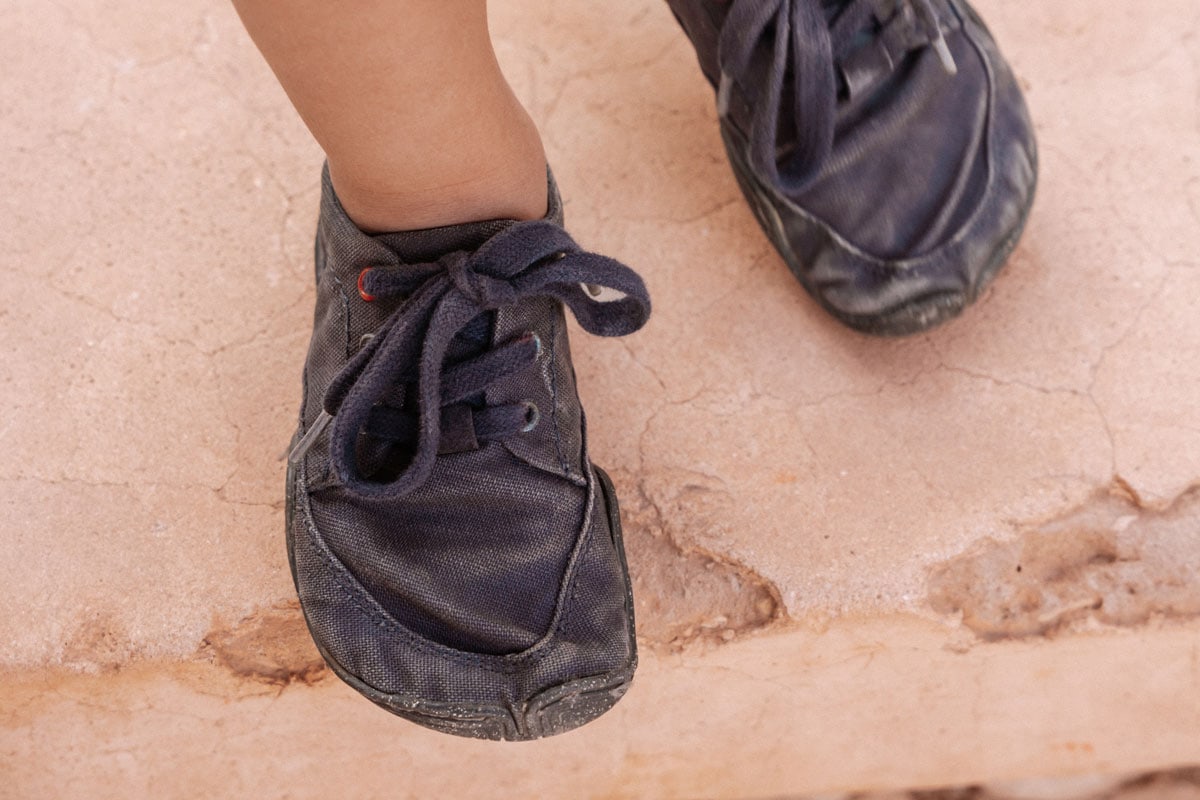 Wildling Tanuki barefoot shoes for kids make good travel shoes