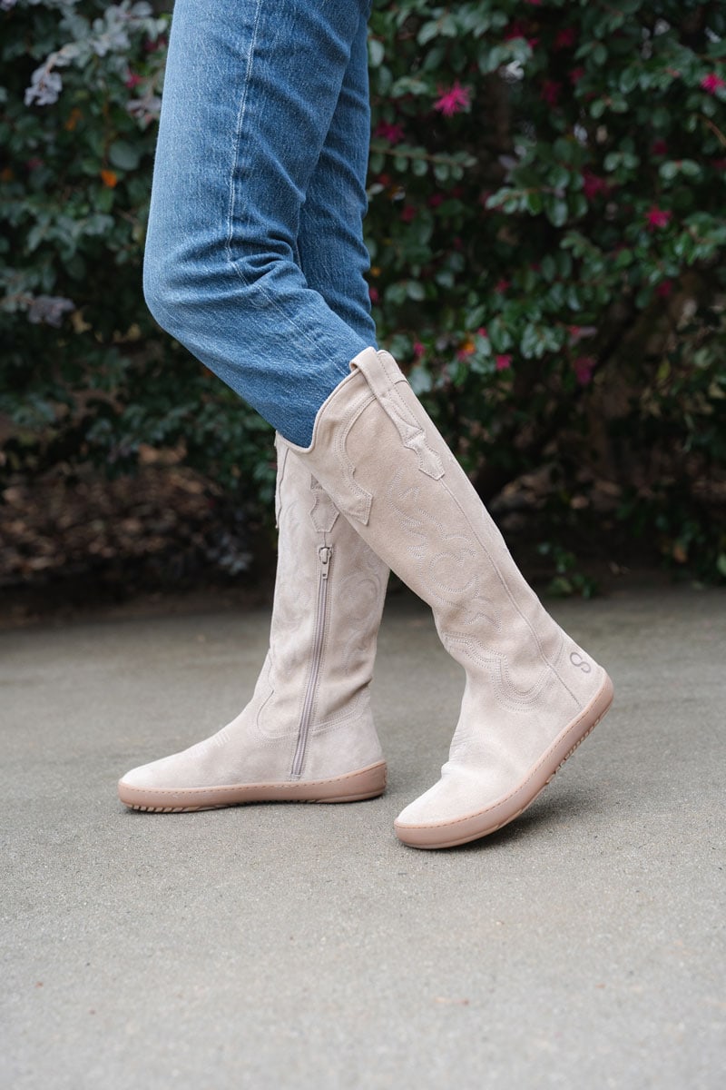 Shapen Arizona Barefoot Cowboy Boots in suede