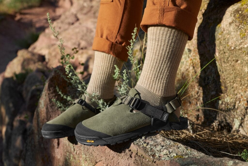 Bedrock Mountain clogs with grippy Vibram soles