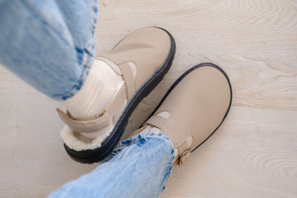 Be Flamboyant lined barefoot clogs