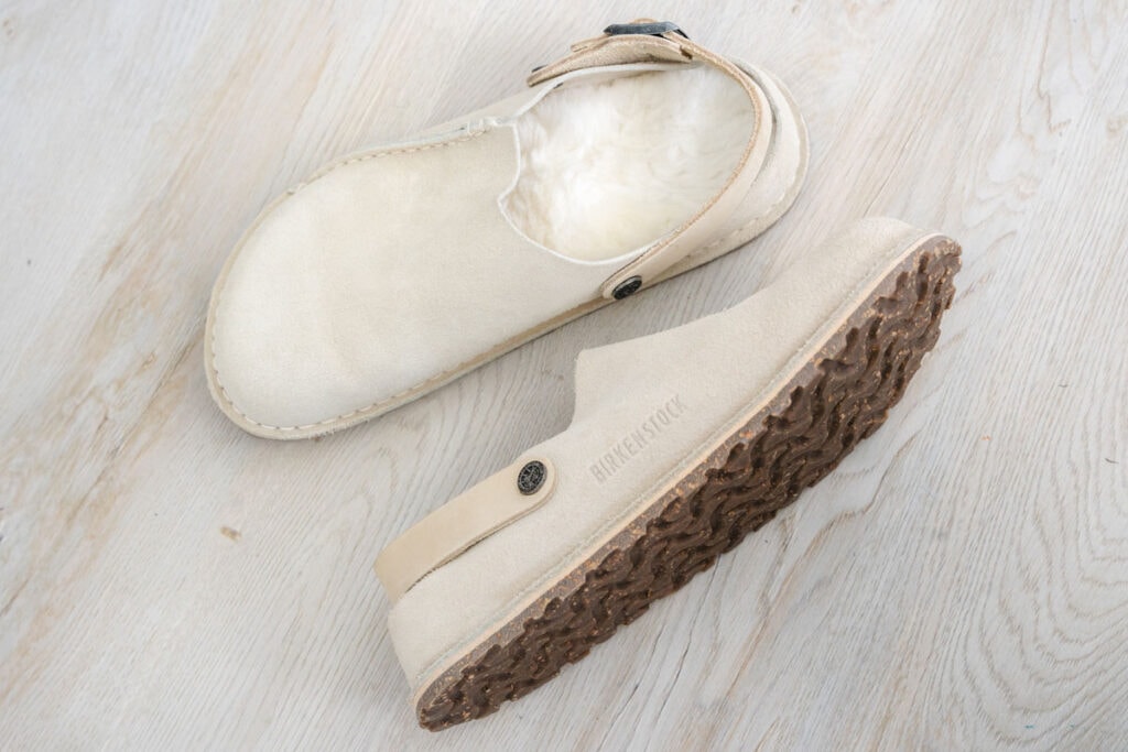 Birkenstock Lutry clogs converted to bareofot