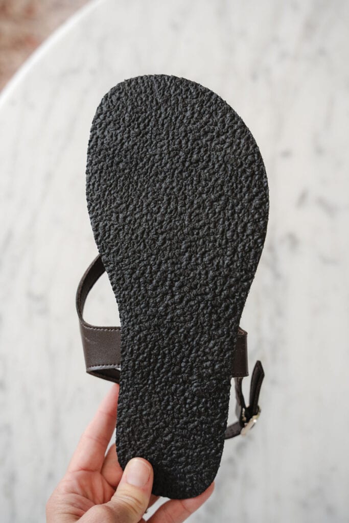 Sole of the Clotsy brand barefoot sandals
