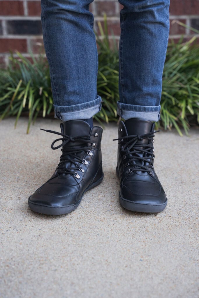 Crave Glasgow Men's Leather Barefoot Boots for Winter