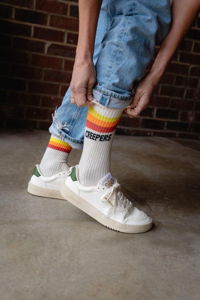 Creepers merino wool toe socks