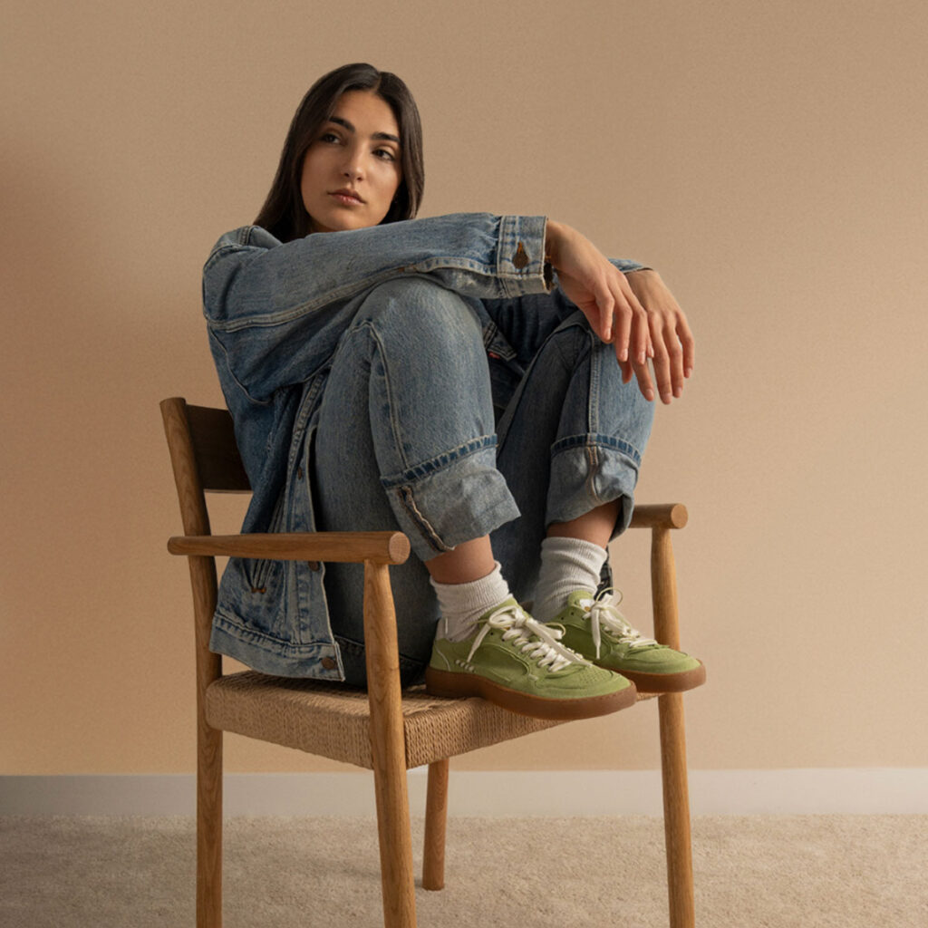 Dada green barefoot retro sneakers