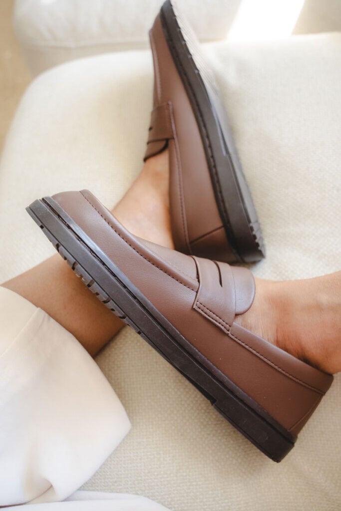 Feelgrounds barefoot penny loafers in vegan leather