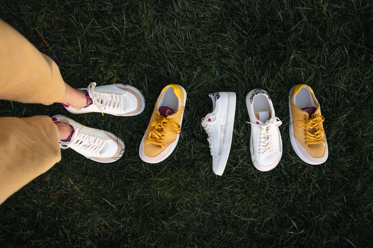 Fleeters Barefoot Shoes, models Lemon and Peach