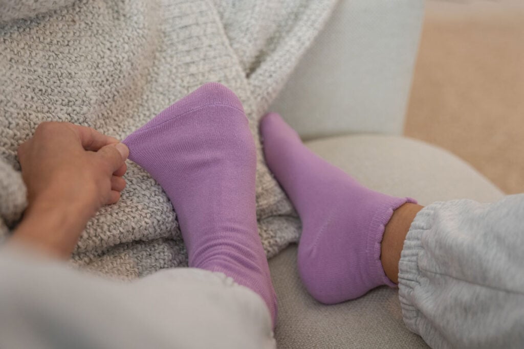 Anatomical Socks for kids with a wide toe boc