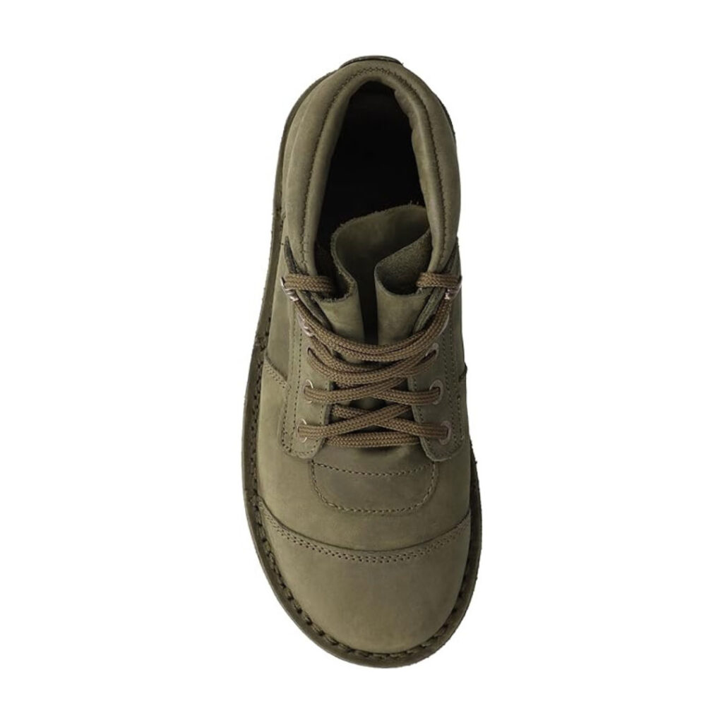 Toe box of Jim Green Barefoot Ranger boots