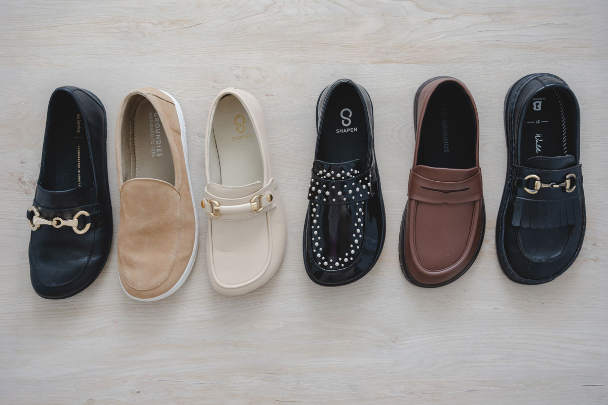 Line up of the best barefoot loafers