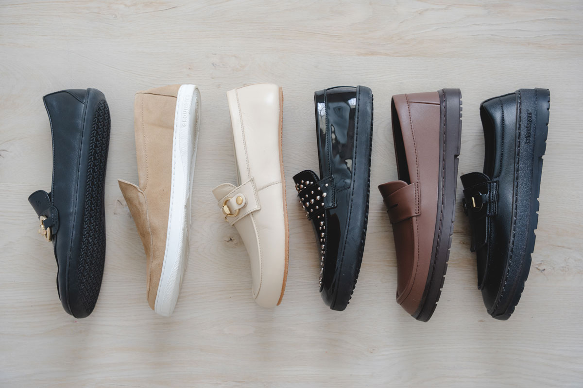 Side views of the best barefoot loafers