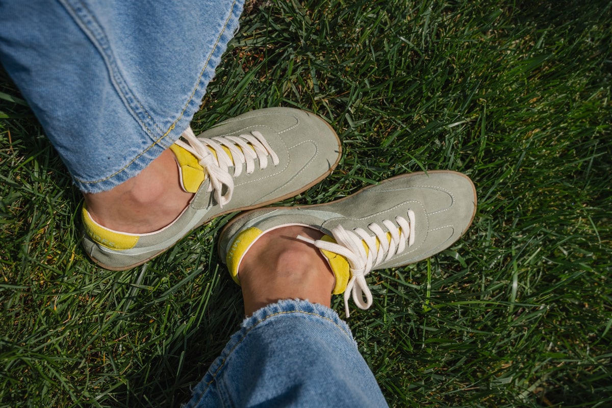 Mukishoes Lyra Theia sneakers, barefoot sneakers inspired by the Adidas Samba