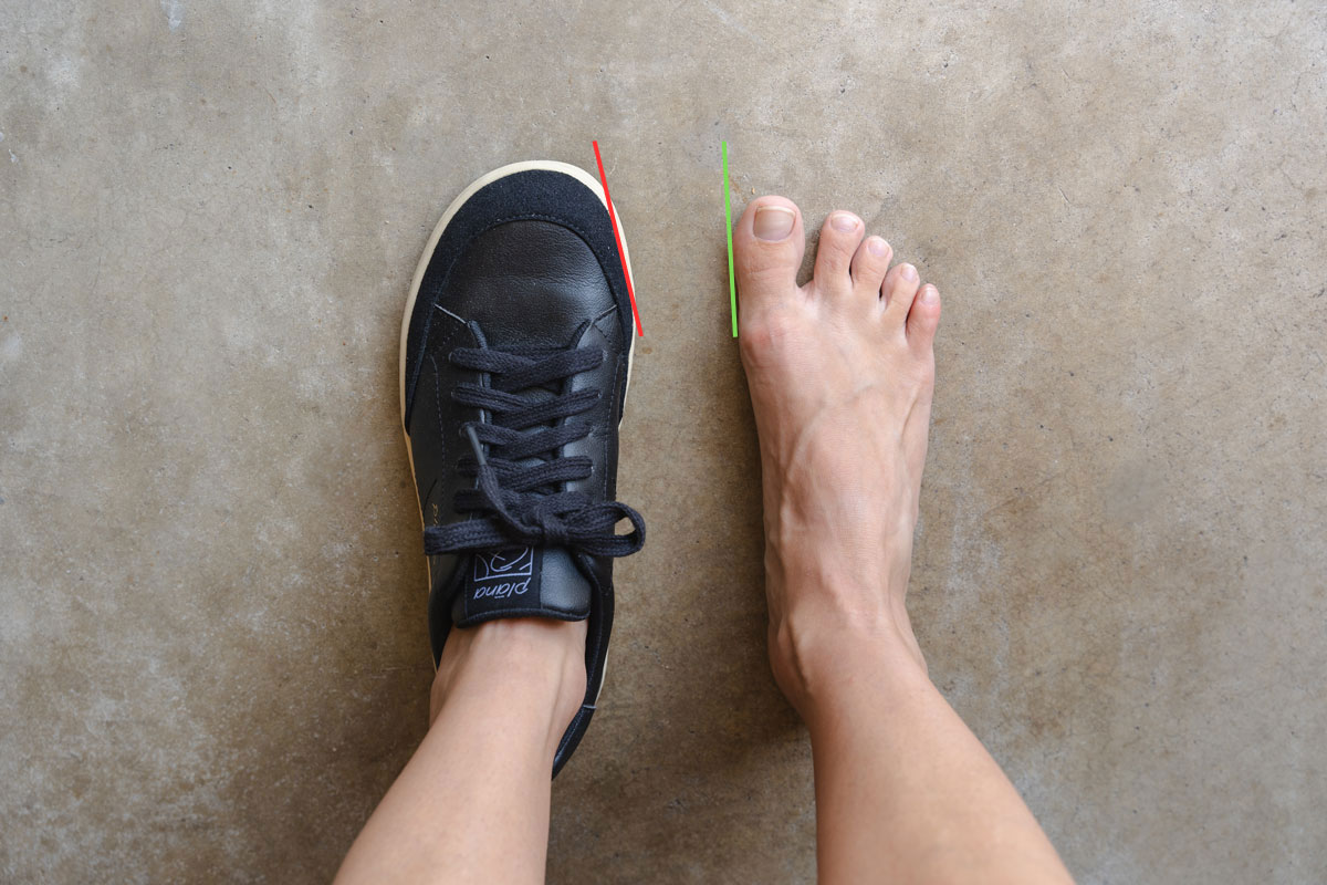 Plana shoes have a tapered toe box