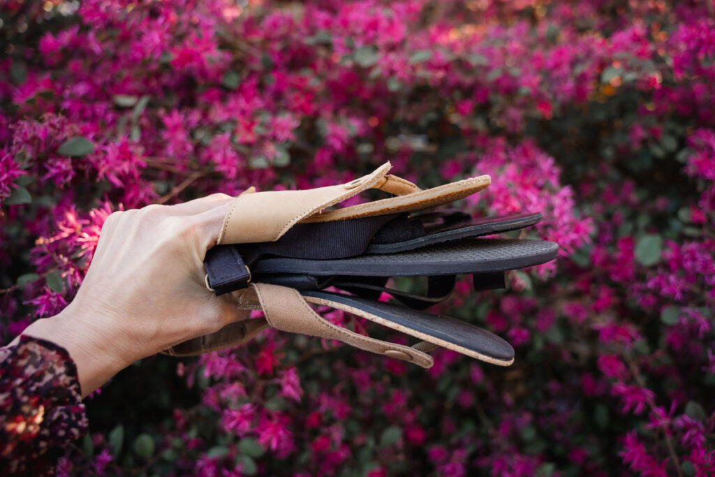 Varying sole thicknesses for barefoot sandals