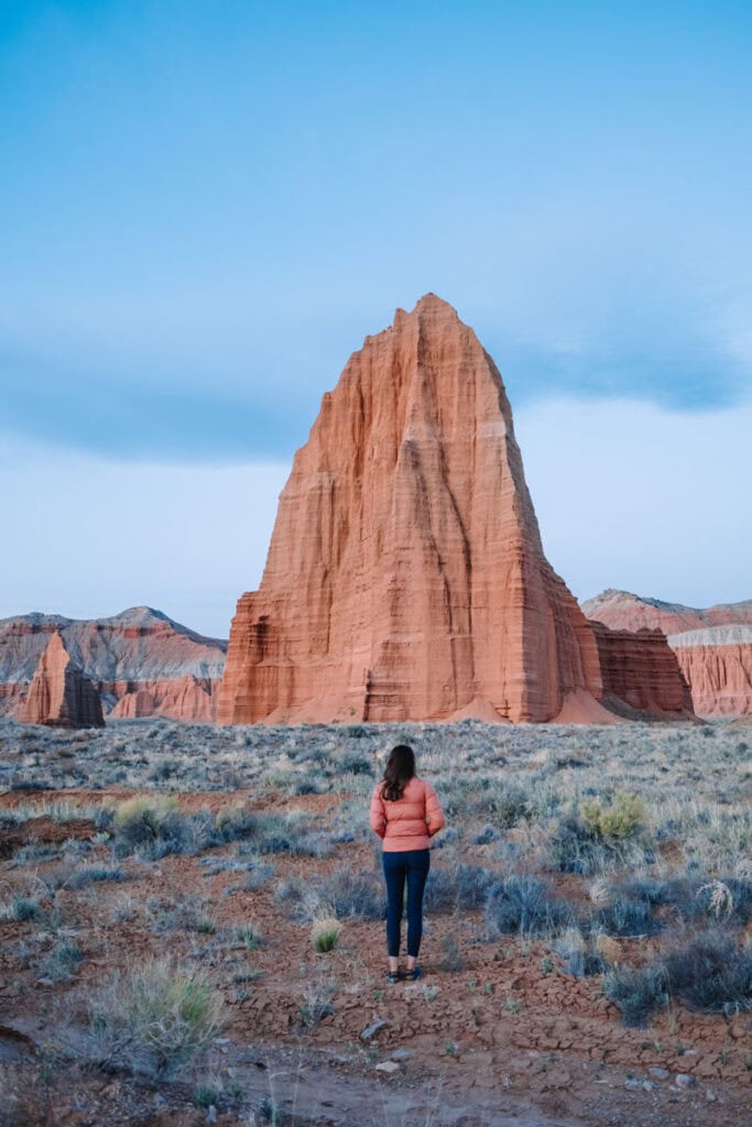 Hiking with Lems shoes in the Cathedral Valley