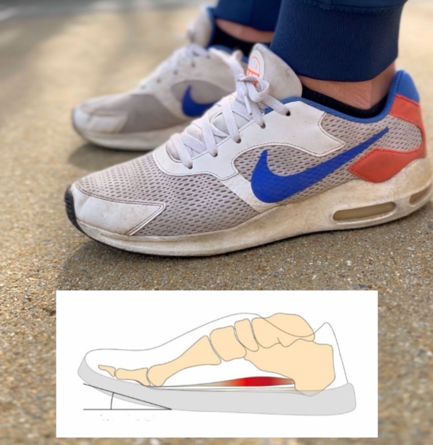 Toe spring on Nike Tennis shoes