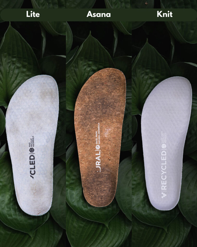 Insoles of the Vivobarefoot Primus Lite III, Primus Asana, and Primus Lite Knit