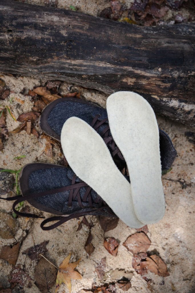 Wool Insoles in Wildling barefoot shoes