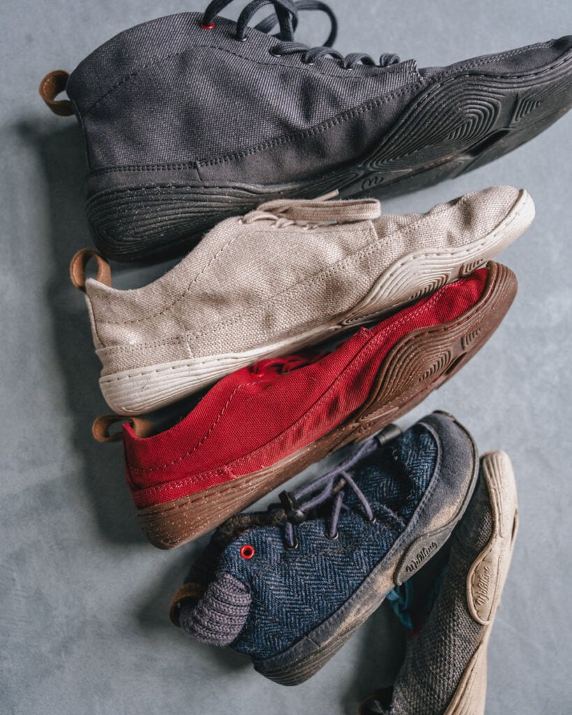 Sustainable materials used by barefoot shoe brand Wildling
