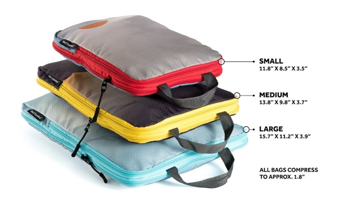 Travel Packing Cubes with Compression